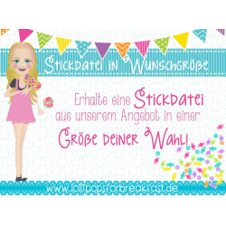 Individualisierte Größe eines Stickmusters